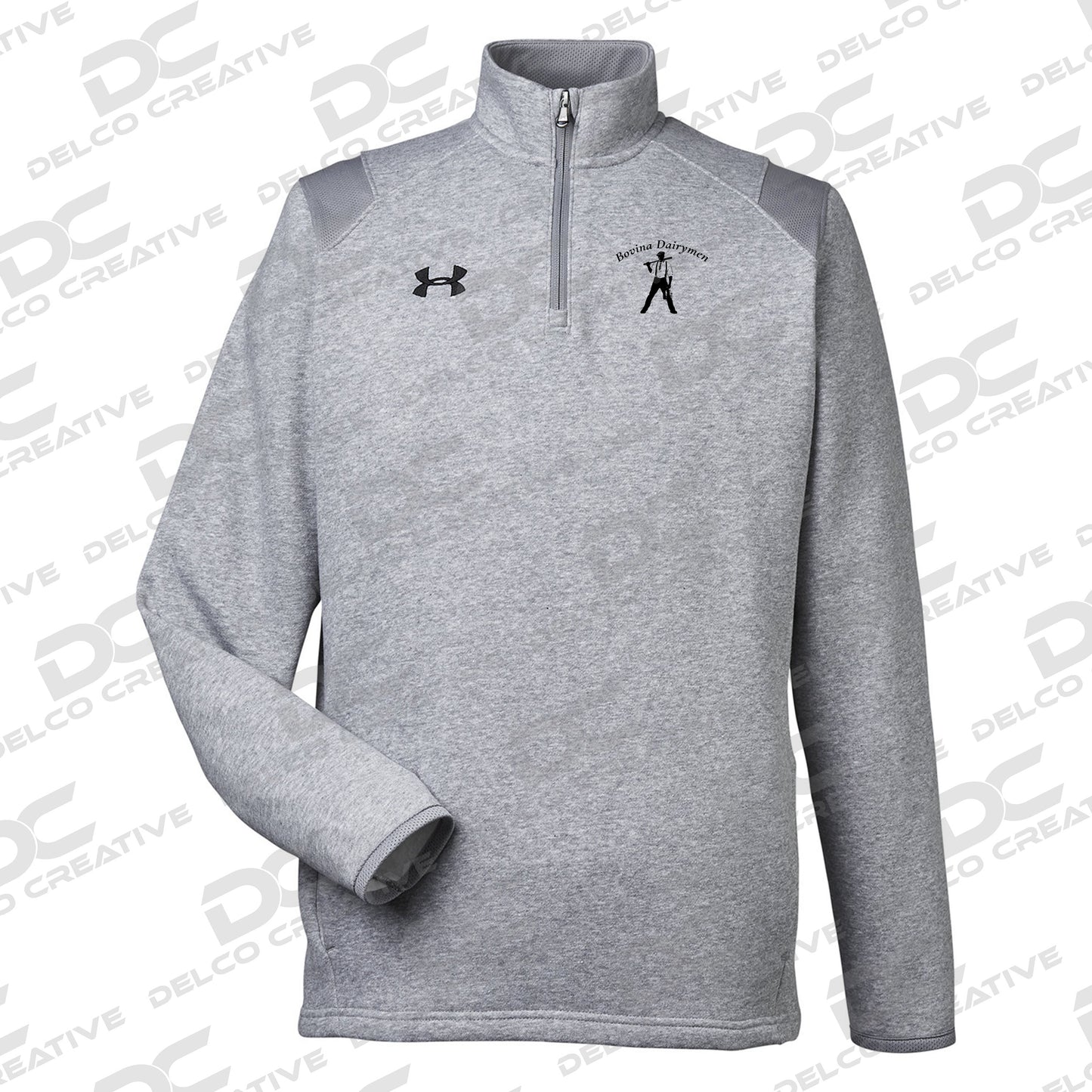 Bovina Dairymen Under Armour Men's Hustle Quarter-Zip Pullover Sweatshirt