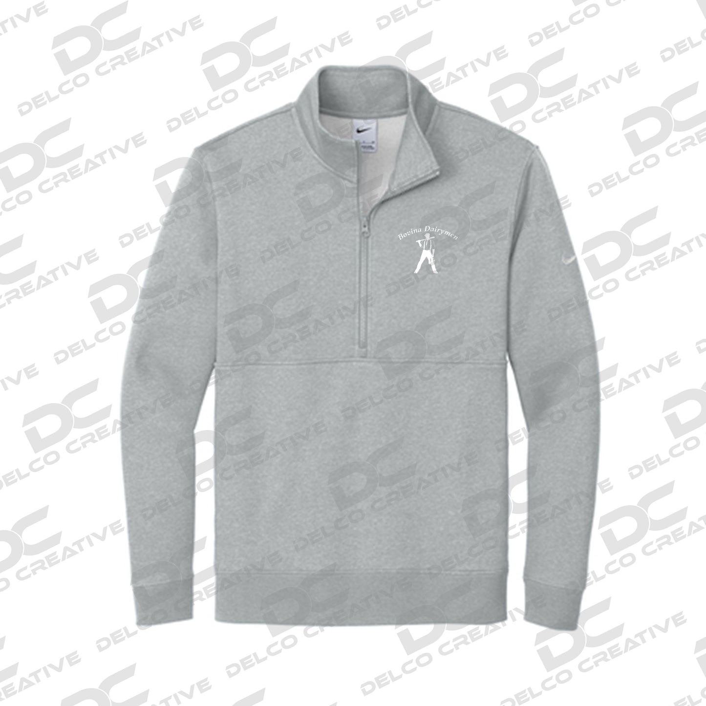 Bovina Dairymen Nike Club Fleece Sleeve Swoosh 1/2-Zip