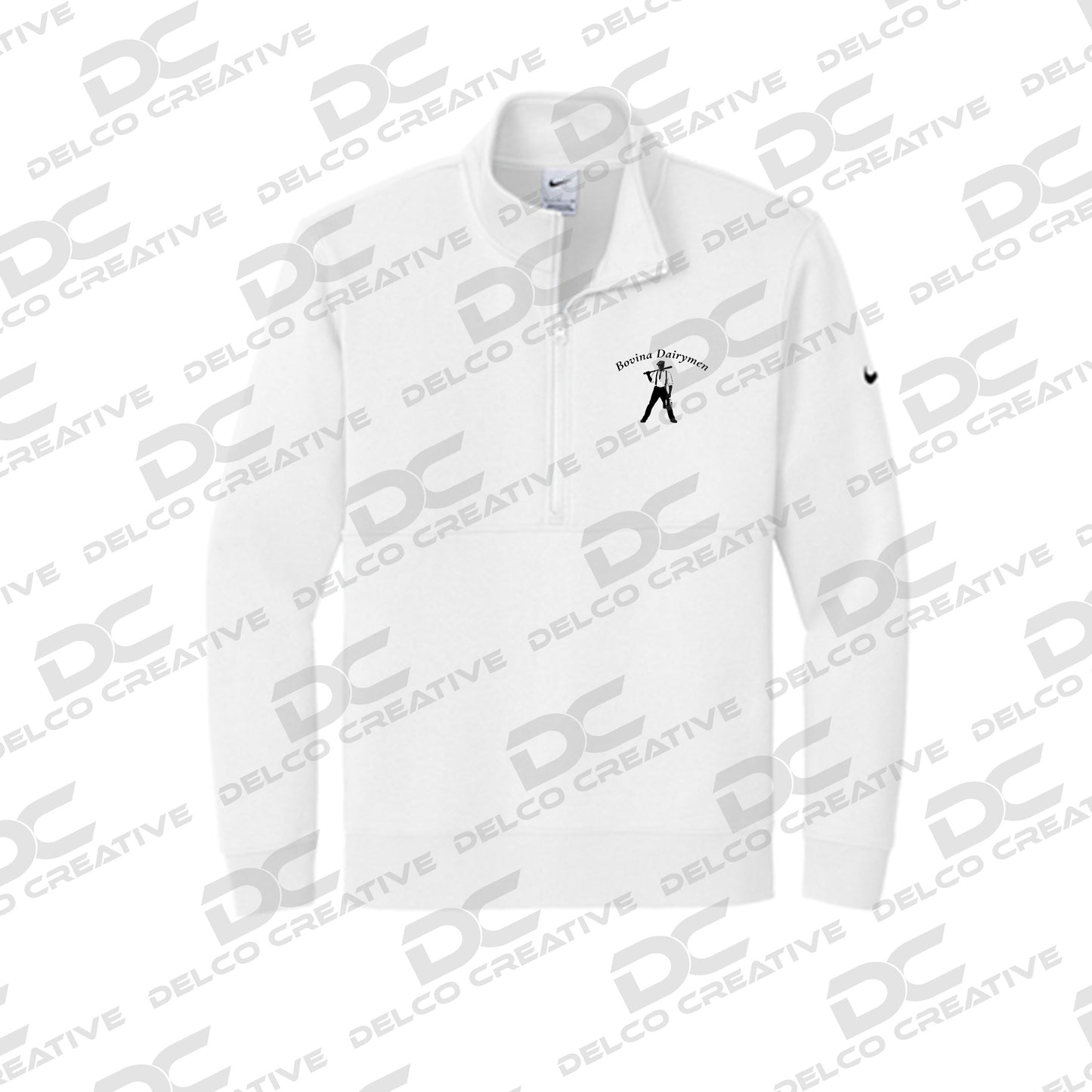 Bovina Dairymen Nike Club Fleece Sleeve Swoosh 1/2-Zip