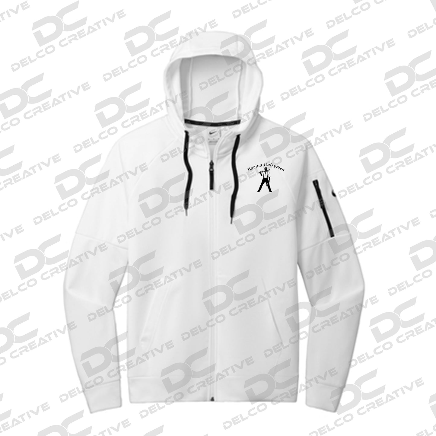 Bovina Dairymen Nike Therma-FIT Pocket Full-Zip Fleece Hoodie