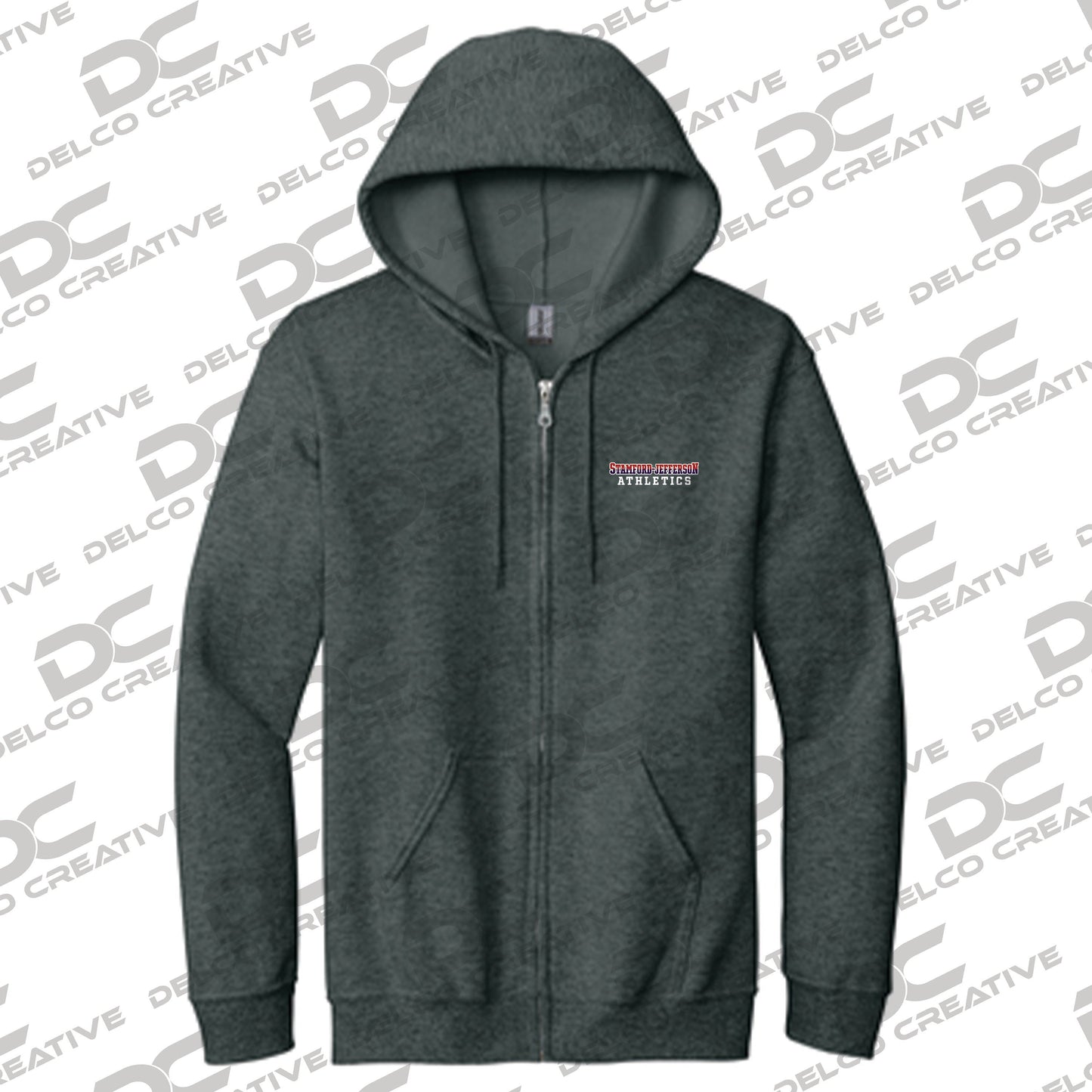 SCS/JCS Athletics Embroidered Full Zip Hoodie