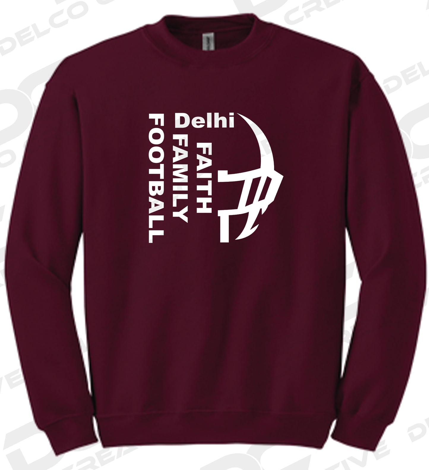 Delhi Faith Family Football Crewneck